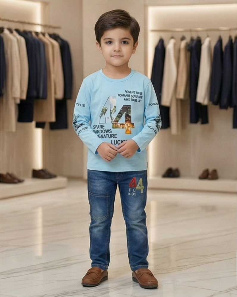 Lucky 44 Graphic Tee & Denim Set