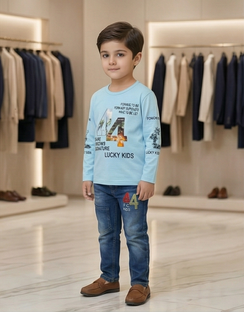 Lucky 44 Graphic Tee & Denim Set