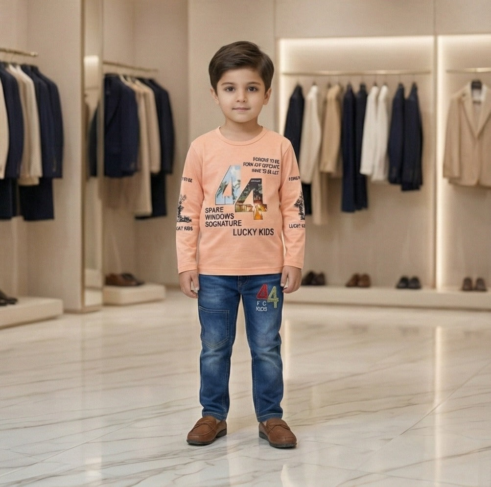 Lucky 44 Graphic Tee & Denim Set