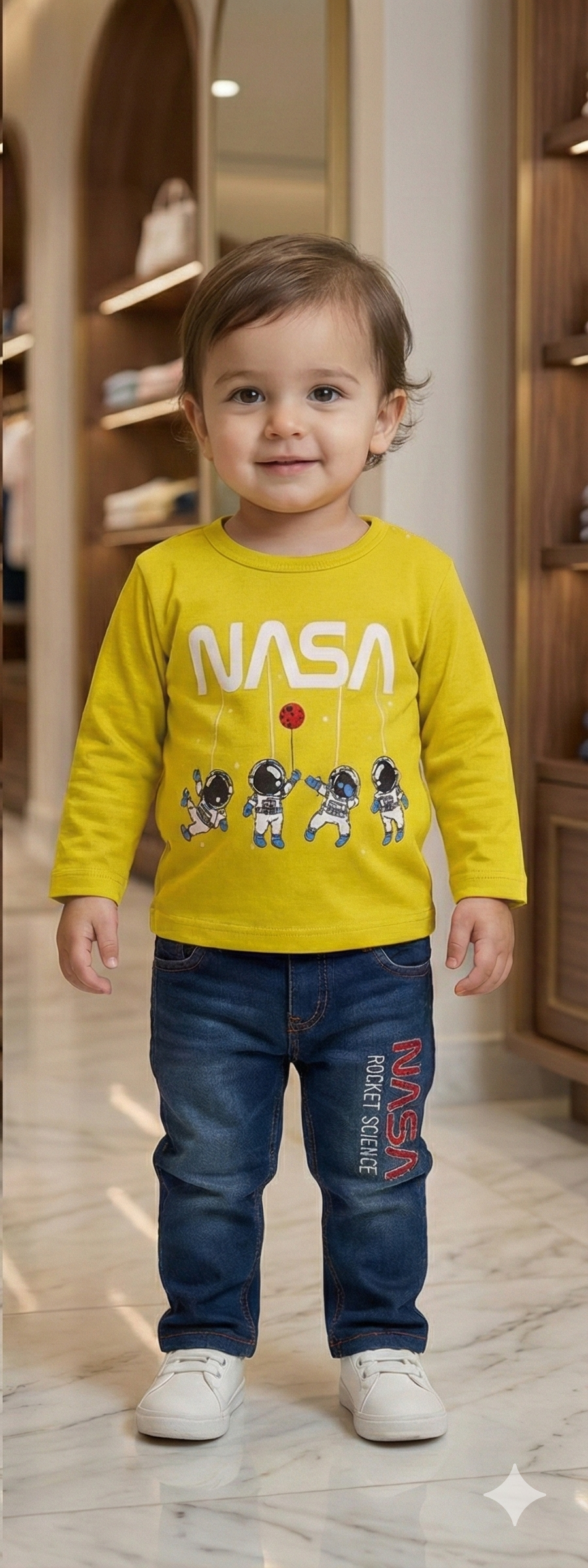 Space Explorer Baby Denim Set