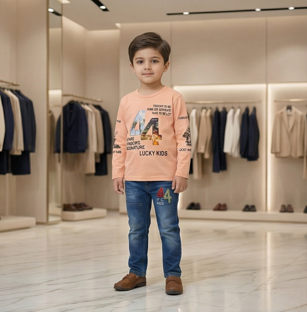 Lucky 44 Graphic Tee & Denim Set