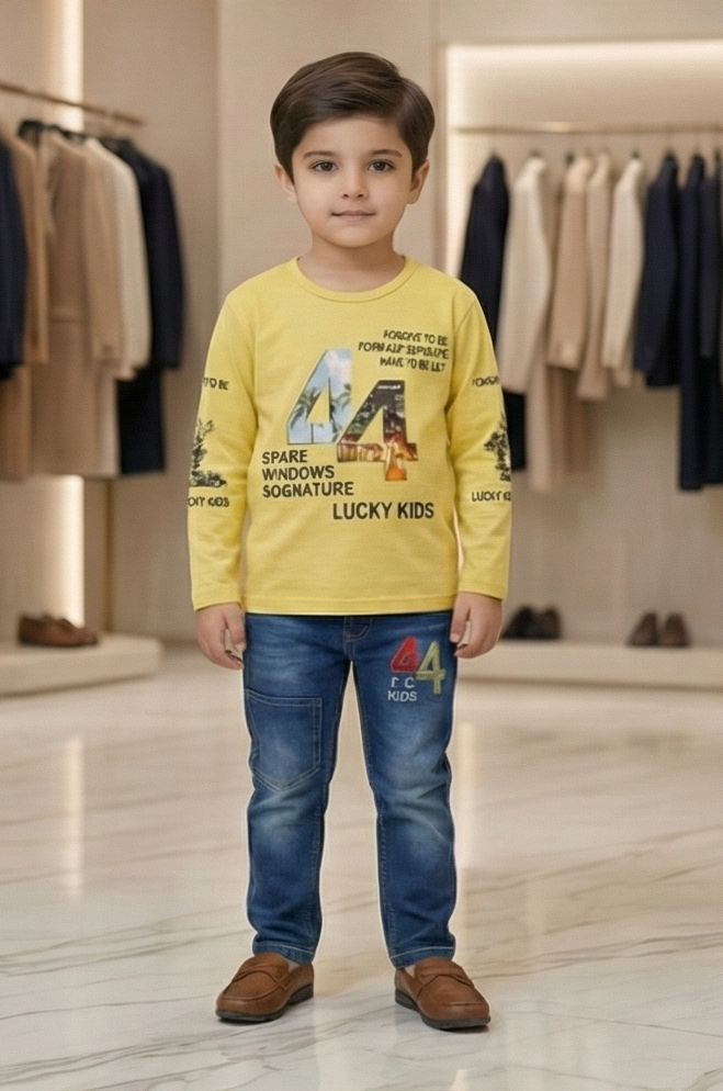 Lucky 44 Graphic Tee & Denim Set