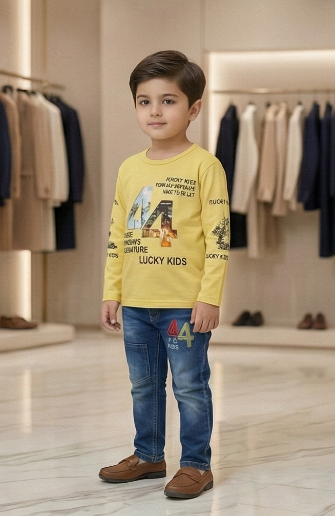 Lucky 44 Graphic Tee & Denim Set