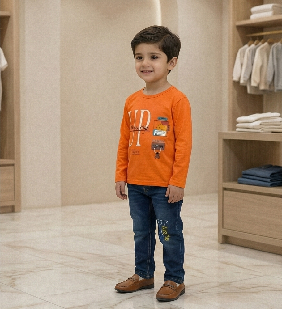 Junior Street Style Tee & Denim Set