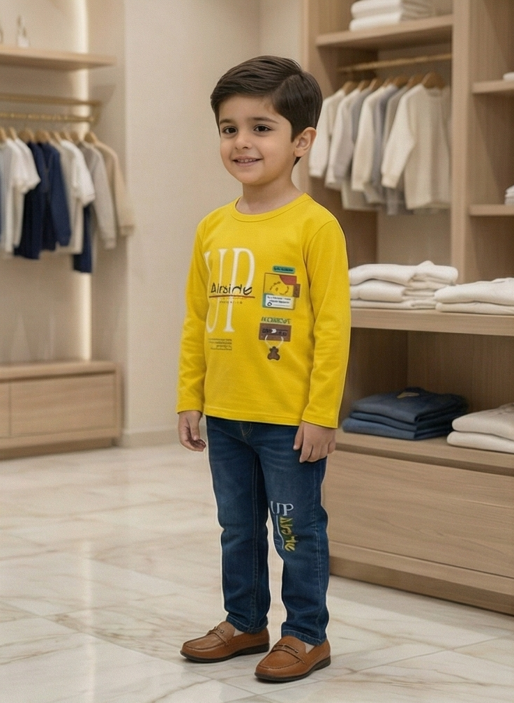 Junior Street Style Tee & Denim Set
