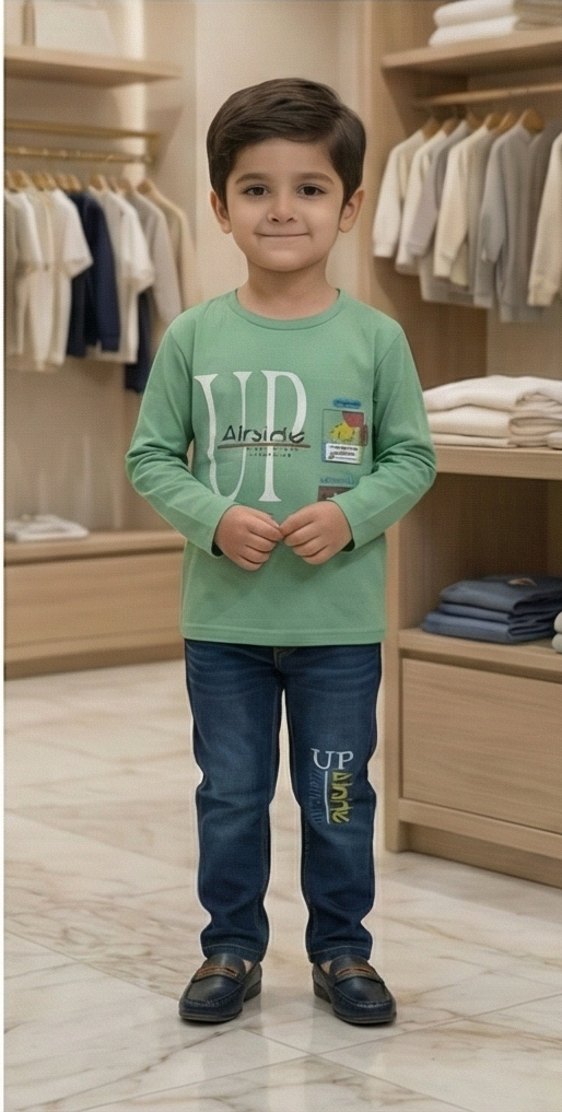 Junior Street Style Tee & Denim Set