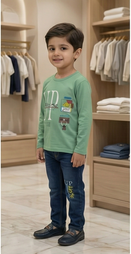 Junior Street Style Tee & Denim Set