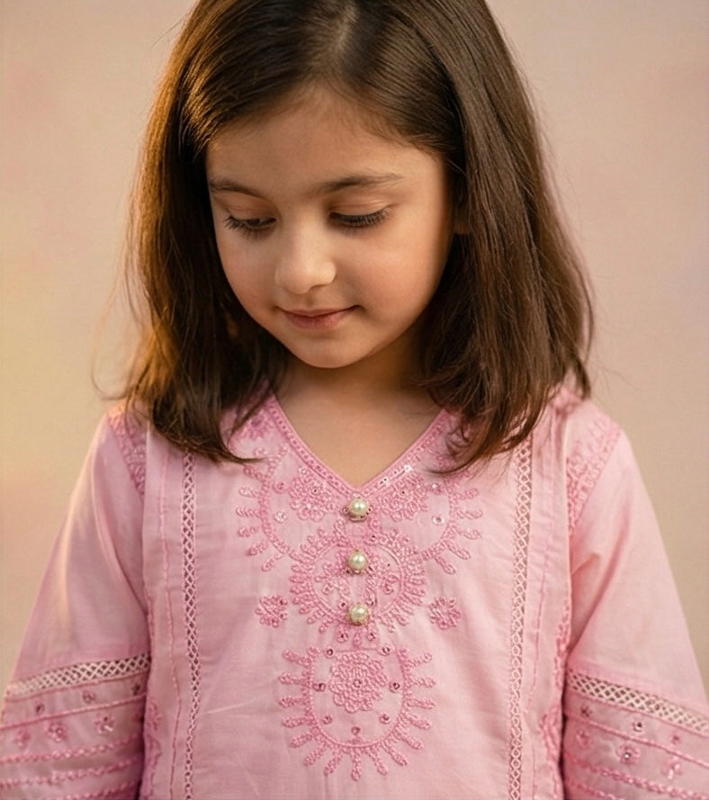 Nooré Anarkali Set – Blush Pink