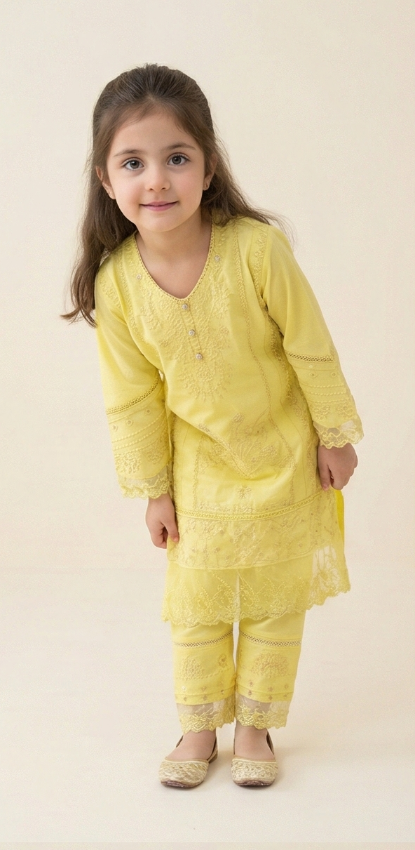 Nooré Anarkali Set – Sunshine Yellow