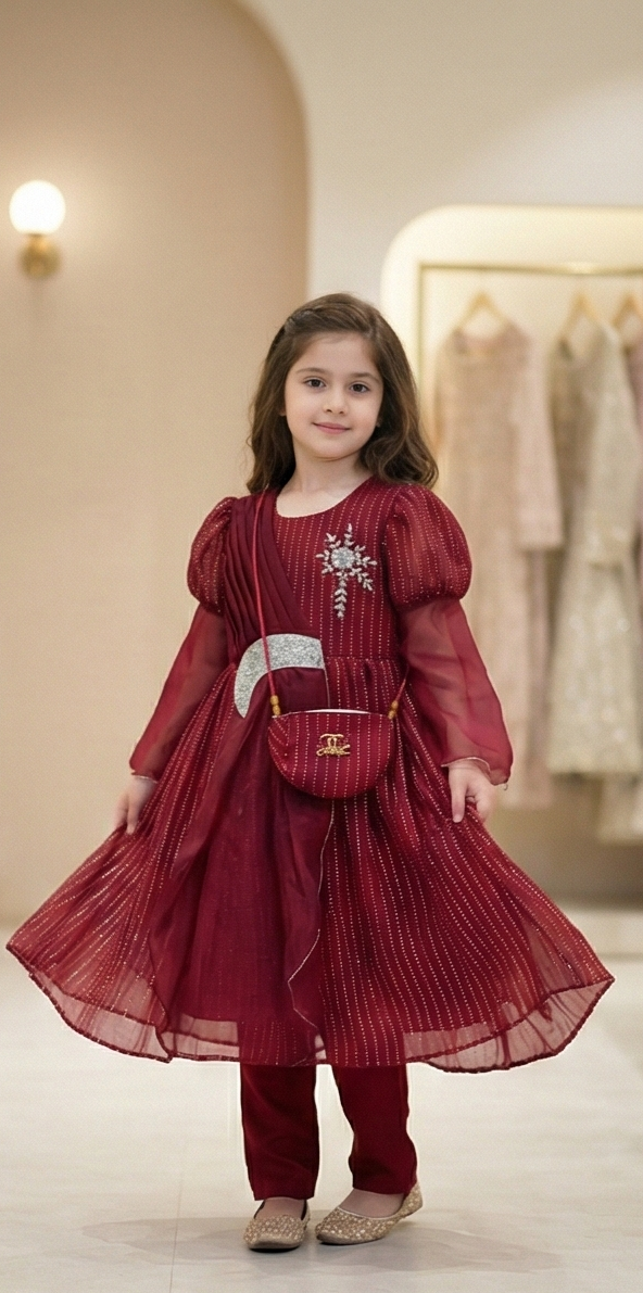 Lunara Glow Maxi Dress – Garnet Bloom