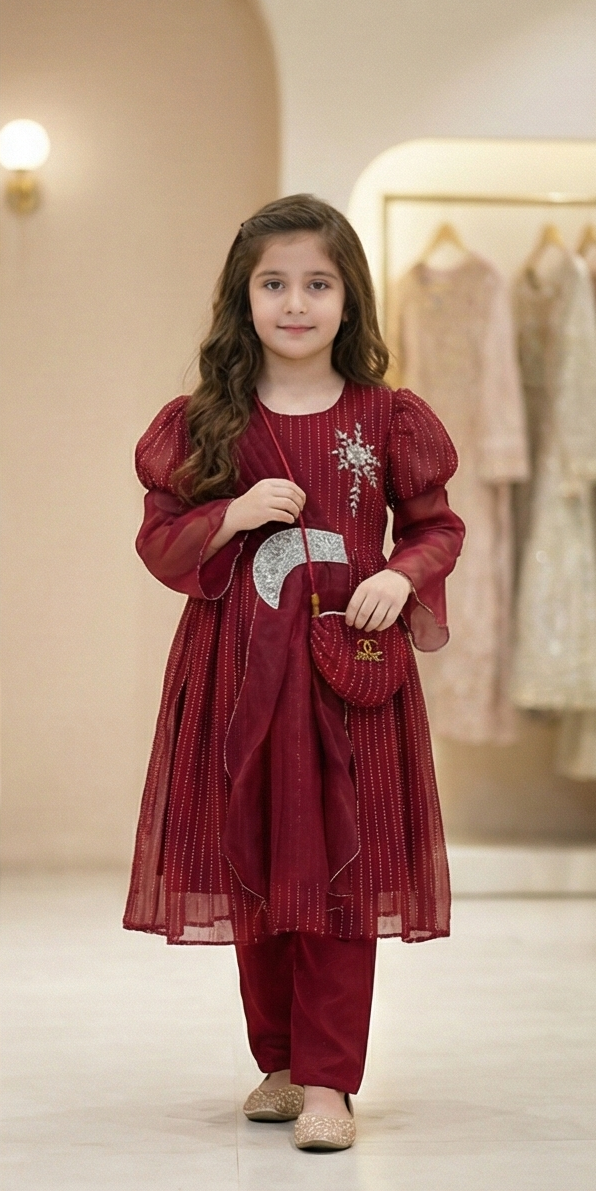 Lunara Glow Maxi Dress – Garnet Bloom