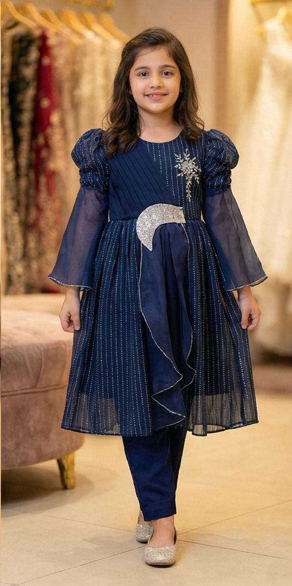 Lunara Glow Maxi Dress – Midnight Sapphire