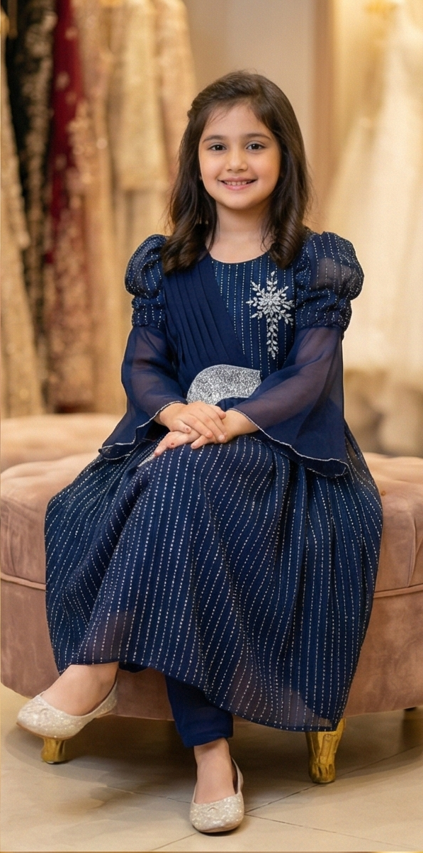 Lunara Glow Maxi Dress – Midnight Sapphire