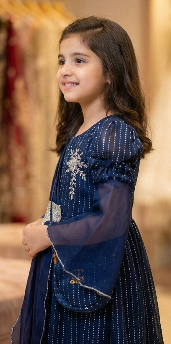 Lunara Glow Maxi Dress – Midnight Sapphire