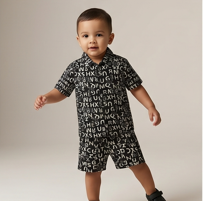Alphix Co-ord Set – Midnight Script