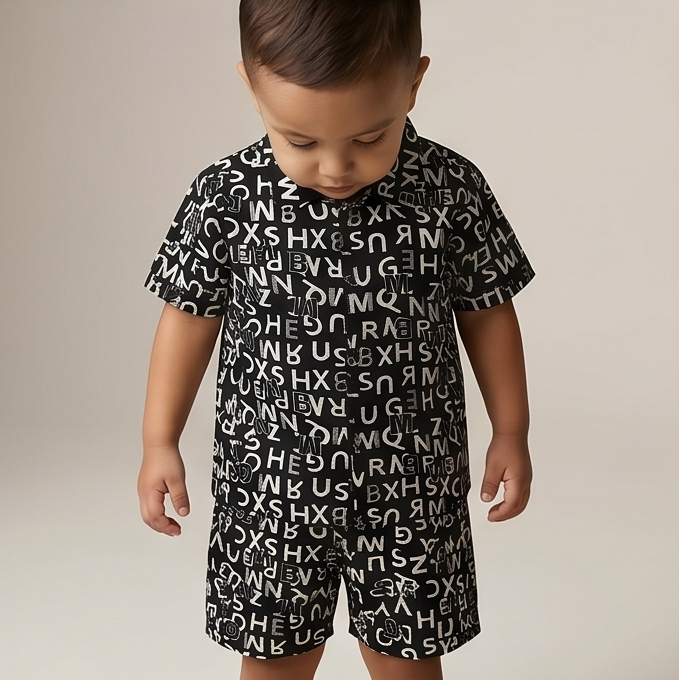 Alphix Co-ord Set – Midnight Script