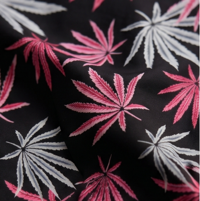 Zyro Linen Co-ord Set – Neon Pink Leaf