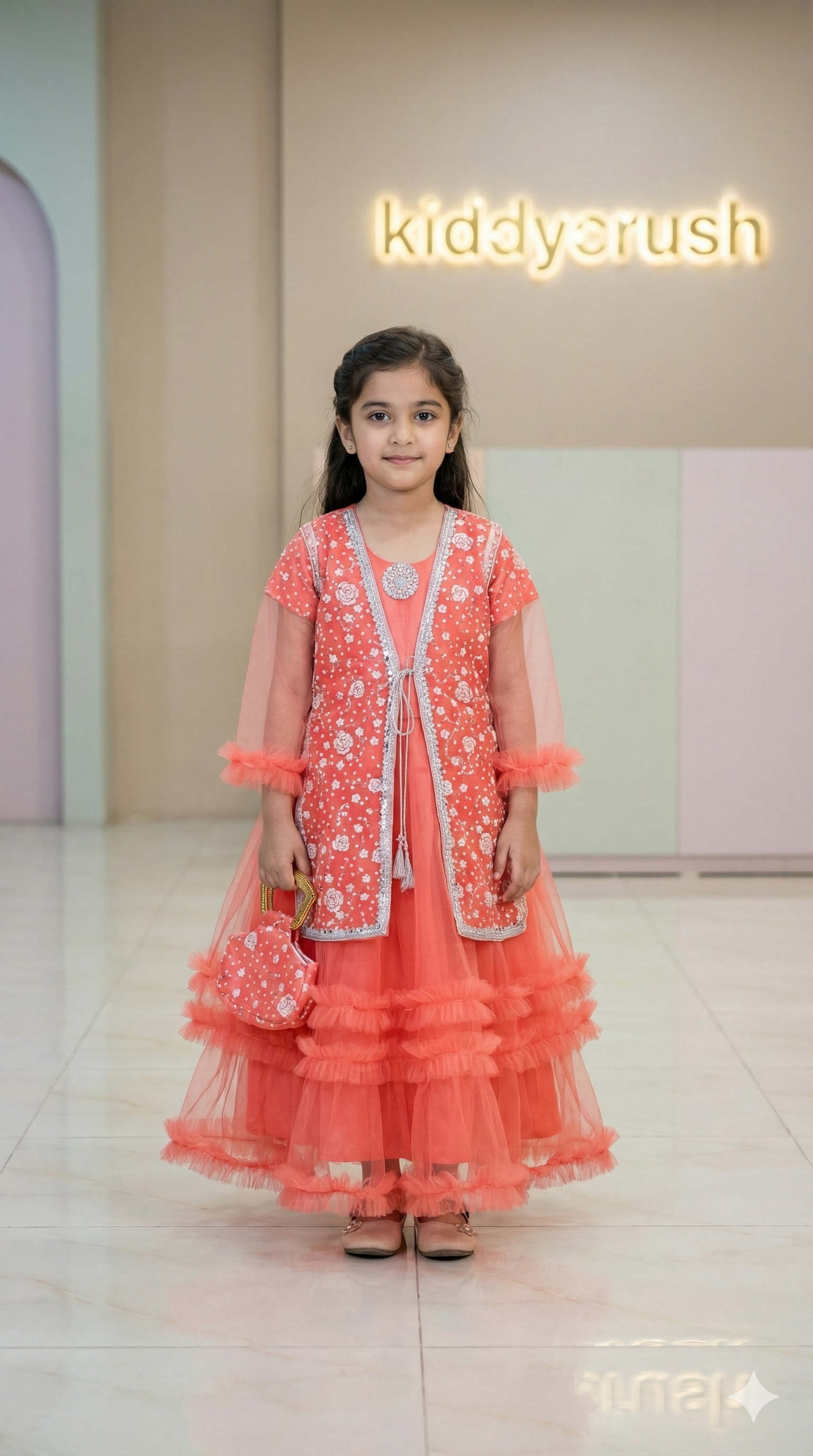 Aurora Bloom Embellished Party Frock