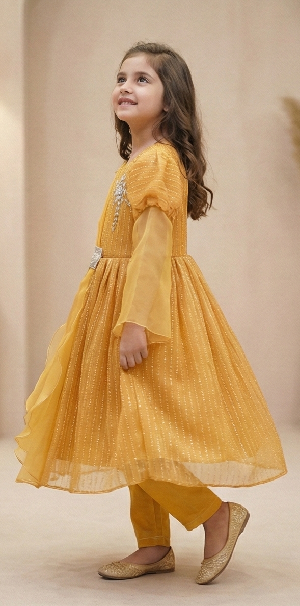 Lunara Glow Maxi Dress – Golden Marigold