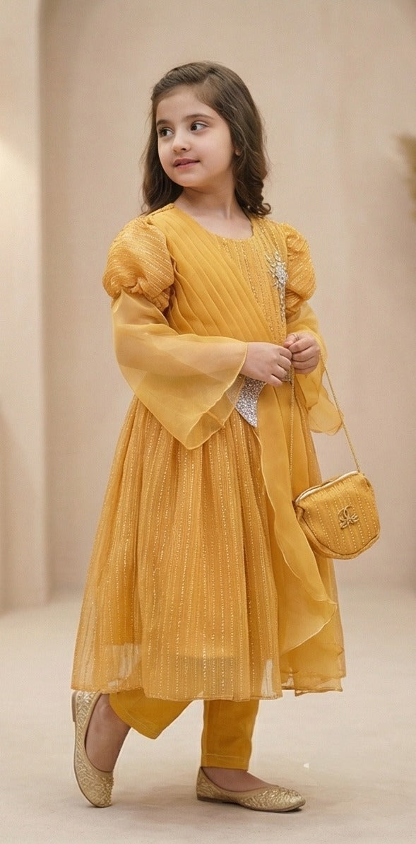 Lunara Glow Maxi Dress – Golden Marigold