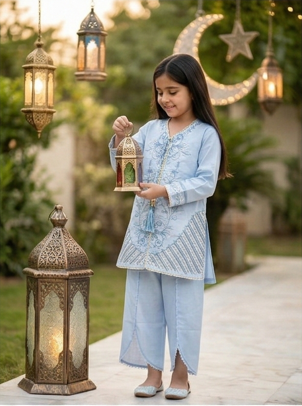 LIYANA FESTIVE SET – SKY BLUE