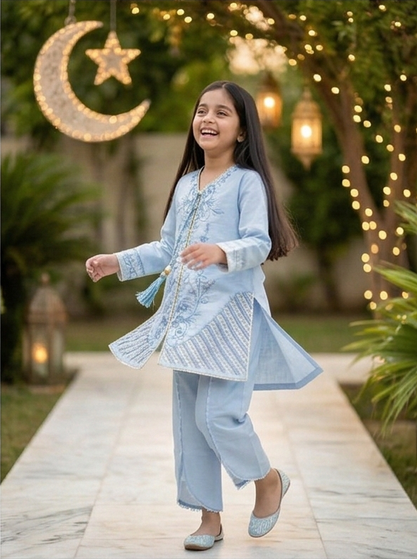 LIYANA FESTIVE SET – SKY BLUE