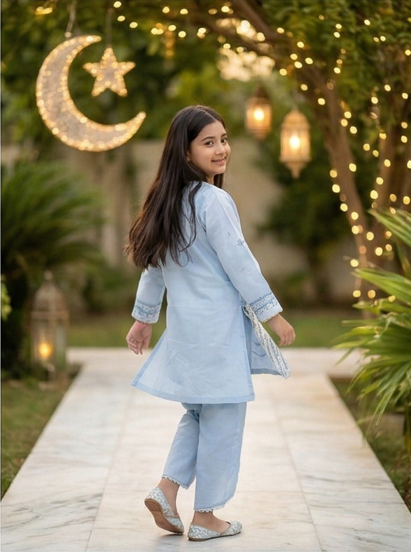 LIYANA FESTIVE SET – SKY BLUE