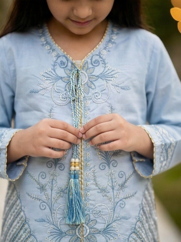 LIYANA FESTIVE SET – SKY BLUE