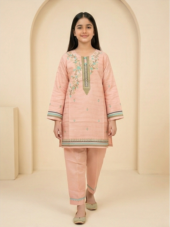 RANIA FESTIVE COTTON SET – BLUSH PEACH