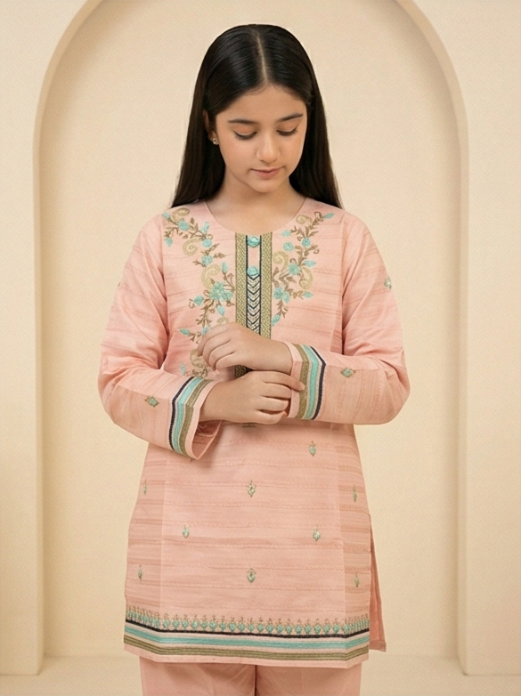 RANIA FESTIVE COTTON SET – BLUSH PEACH