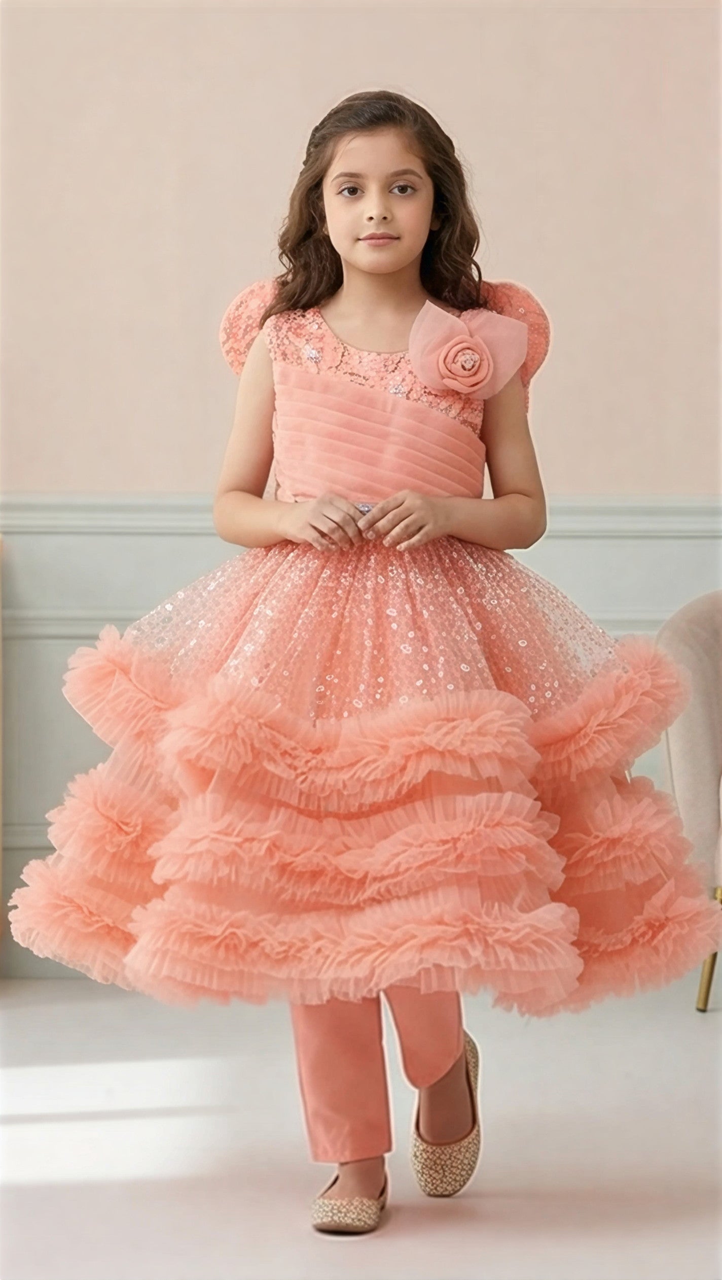 Fairy Belle Maxi Dress – Blush (Peach)