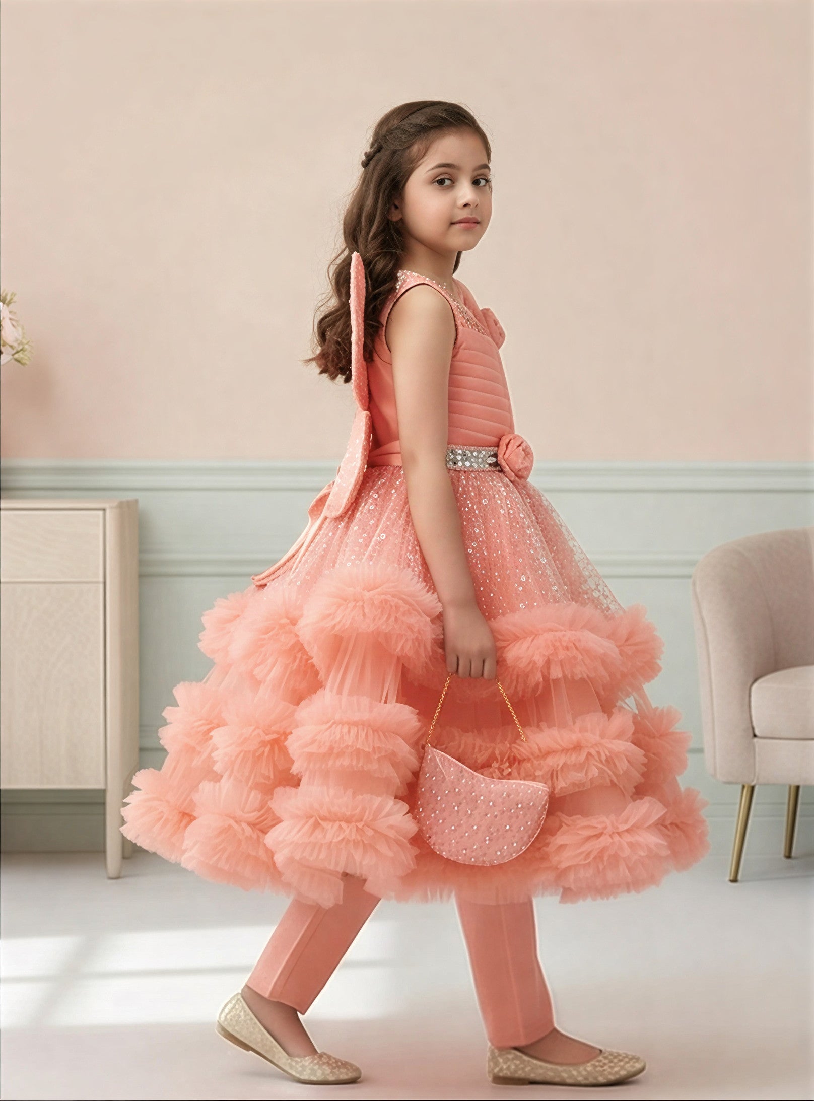 Fairy Belle Maxi Dress – Blush (Peach)