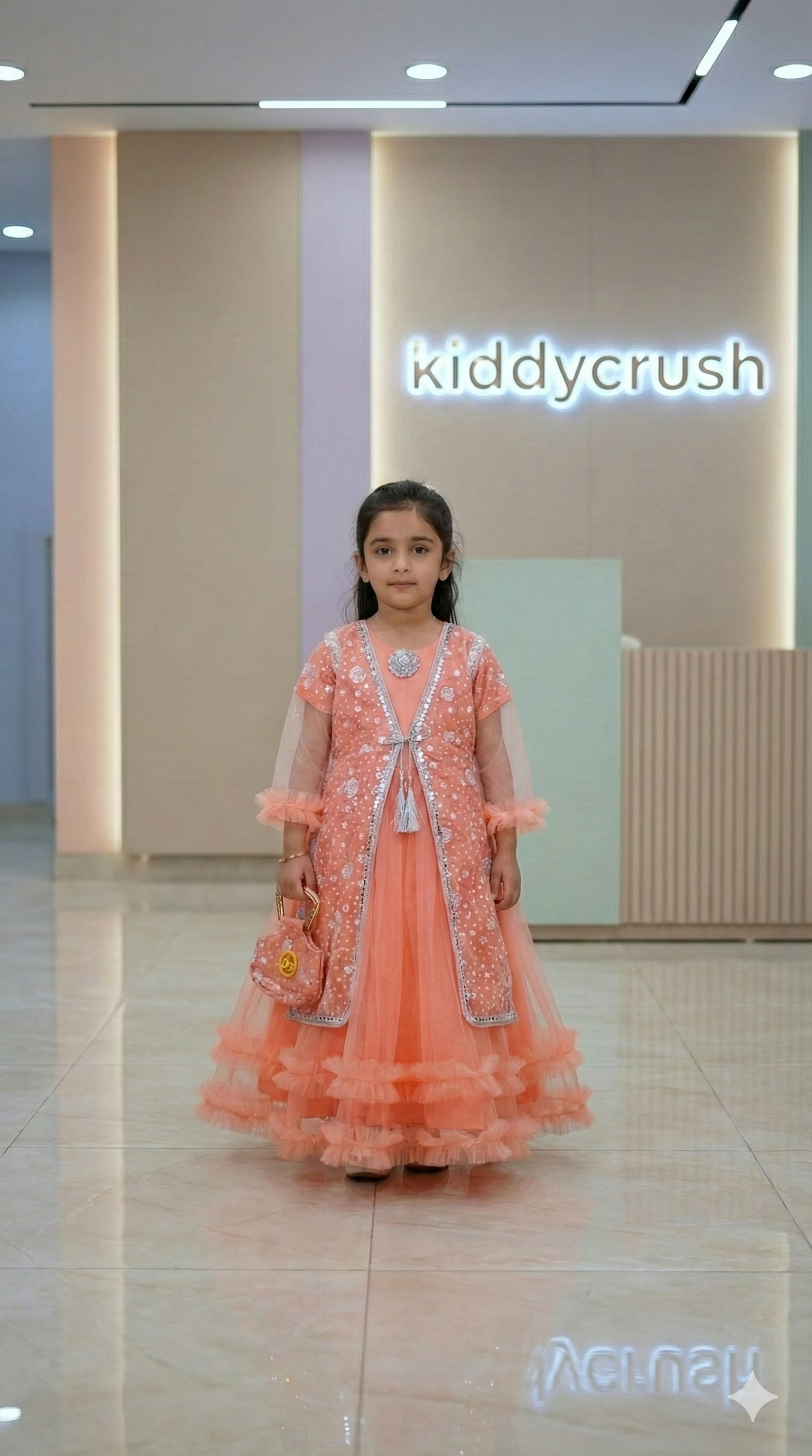 Aurora Bloom Embellished Party Frock