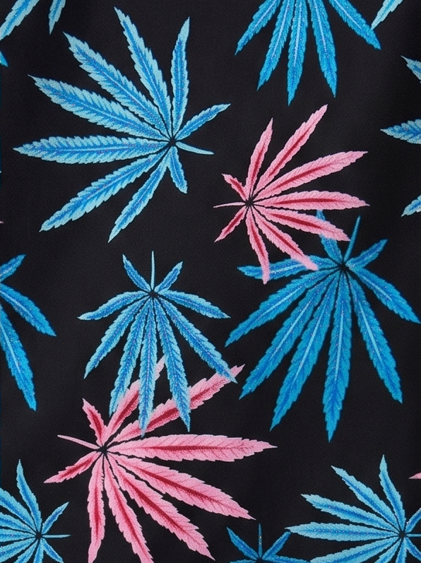 Zyro Linen Co-ord Set – Aqua Blue Leaf