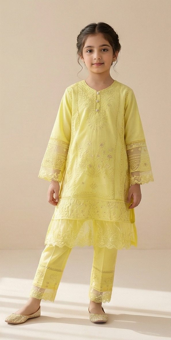 Nooré Anarkali Set – Sunshine Yellow