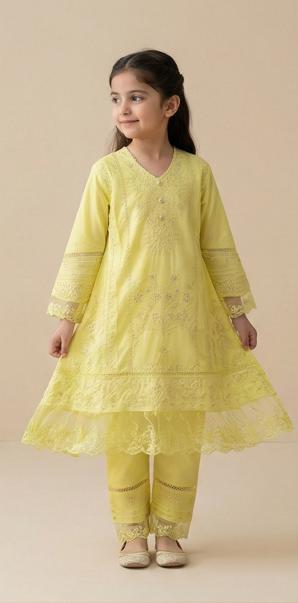 Nooré Anarkali Set – Sunshine Yellow