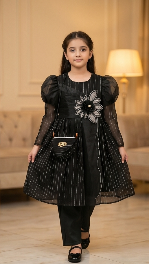 Noiré Luxe Dress Set – Midnight Black