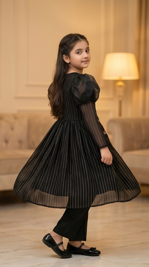 Noiré Luxe Dress Set – Midnight Black
