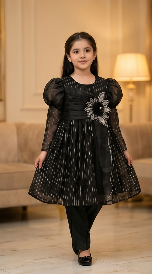Noiré Luxe Dress Set – Midnight Black