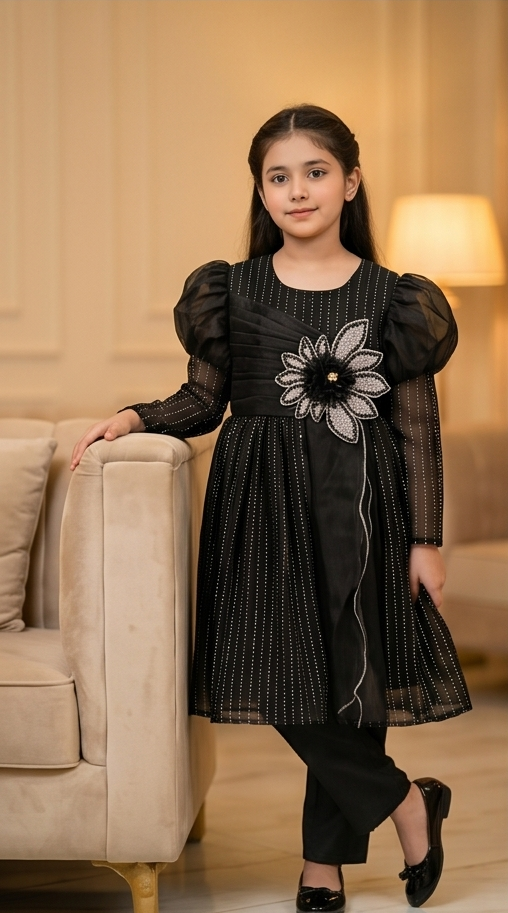Noiré Luxe Dress Set – Midnight Black