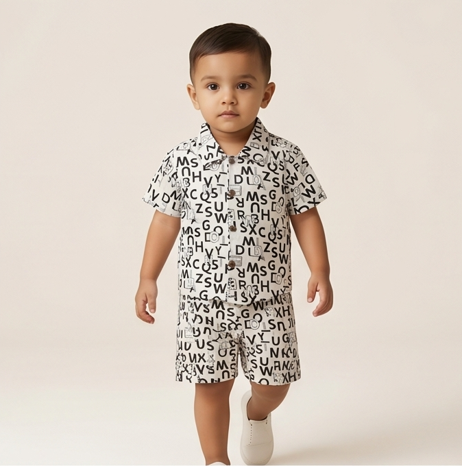 Alphix Co-ord Set – Ivory Script