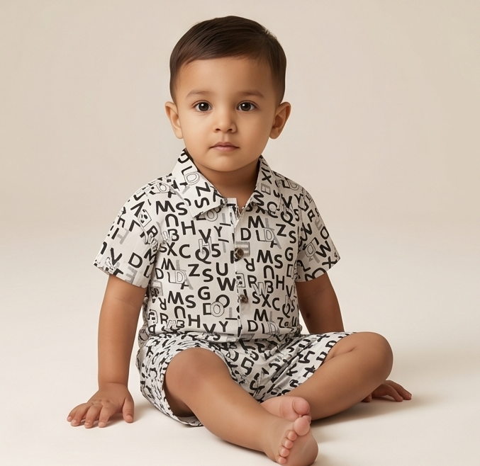 Alphix Co-ord Set – Ivory Script