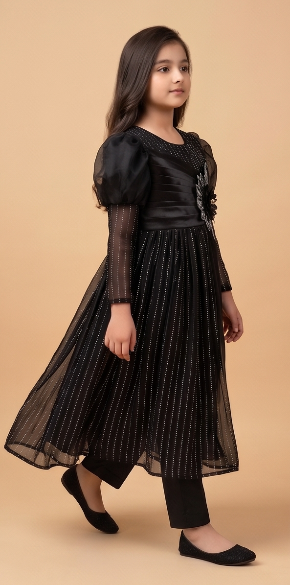 Noiré Luxe Dress Set – Midnight Black