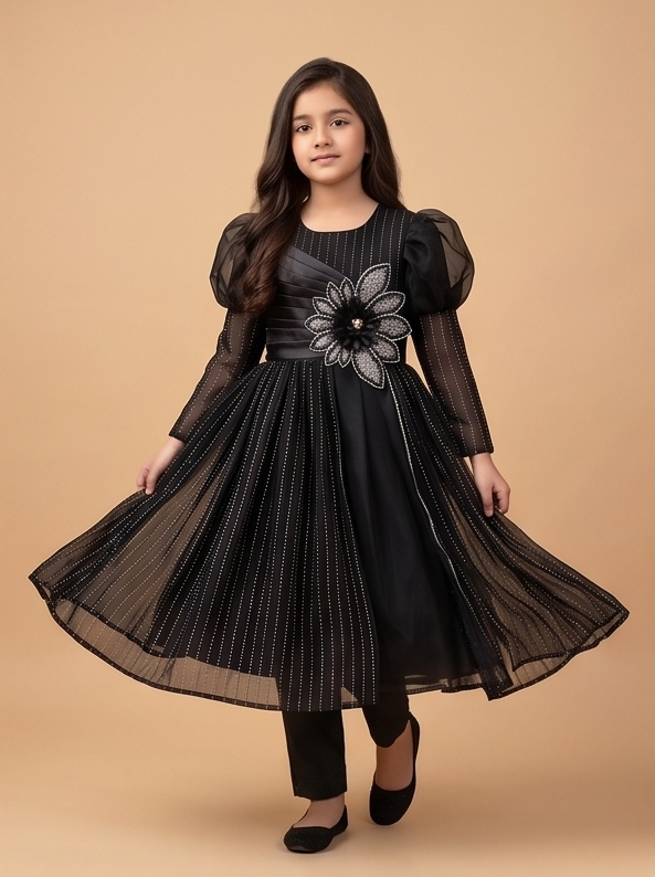 Noiré Luxe Dress Set – Midnight Black
