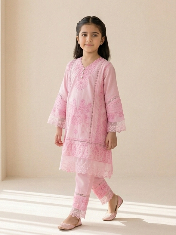 Nooré Anarkali Set – Blush Pink