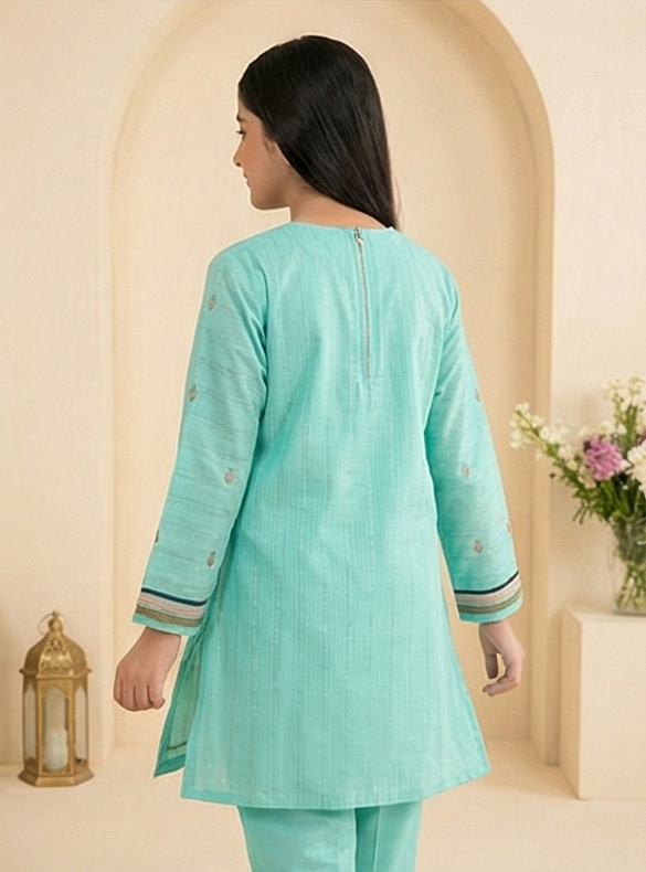 RANIA FESTIVE COTTON SET – AQUA MINT