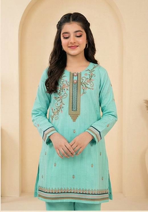 RANIA FESTIVE COTTON SET – AQUA MINT