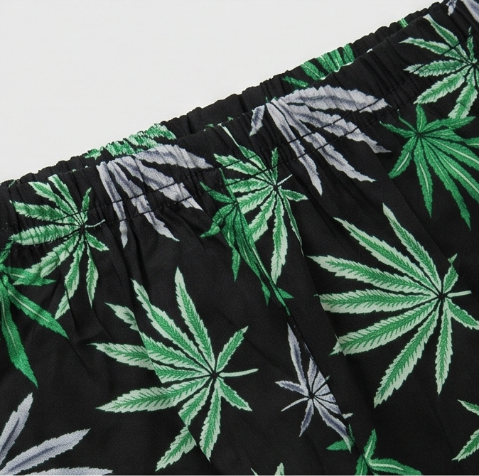 Zyro Linen Co-ord Set – Emerald Leaf