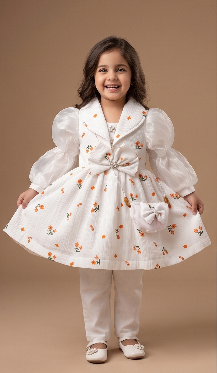 Florelle Luxe Dress Set – Peach Bloom