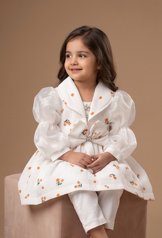 Florelle Luxe Dress Set – Peach Bloom